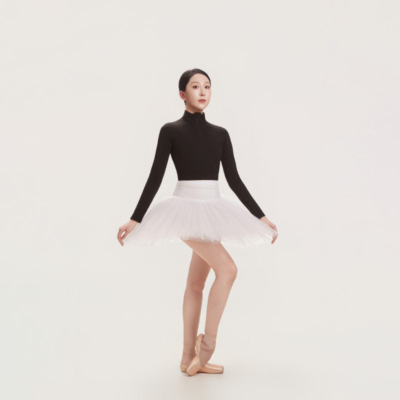 CICELYLI Girls’ & Women’s High-Neck Long-Sleeve Cropped Ballet Top
