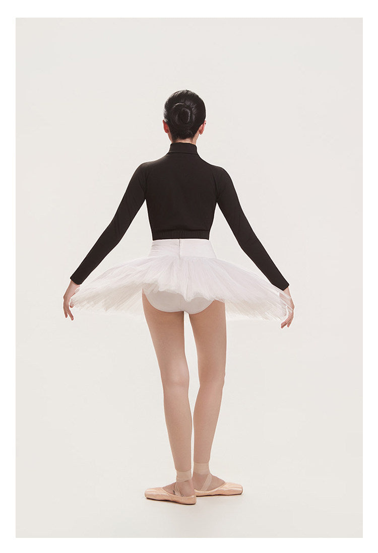 CICELYLI Girls’ & Women’s High-Neck Long-Sleeve Cropped Ballet Top