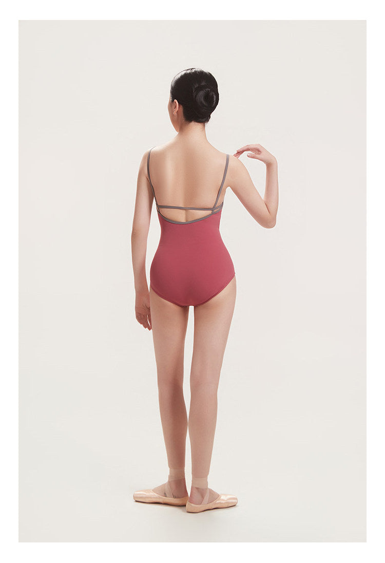 CICELYLI Girls’ & Women’s Color-Block Strappy-Back Camisole Ballet Leotard