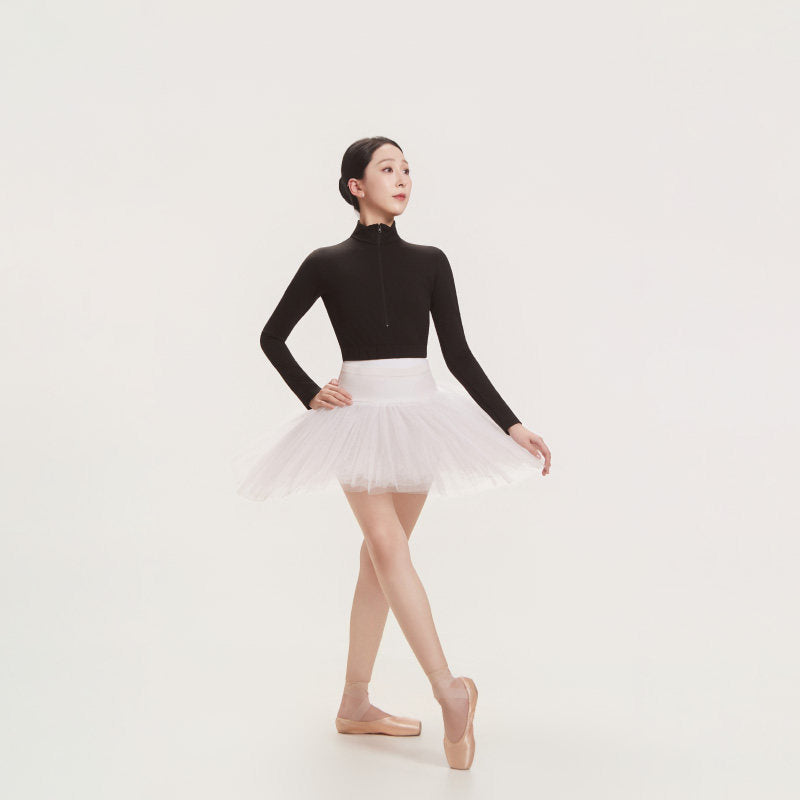 CICELYLI Girls’ & Women’s High-Neck Long-Sleeve Cropped Ballet Top